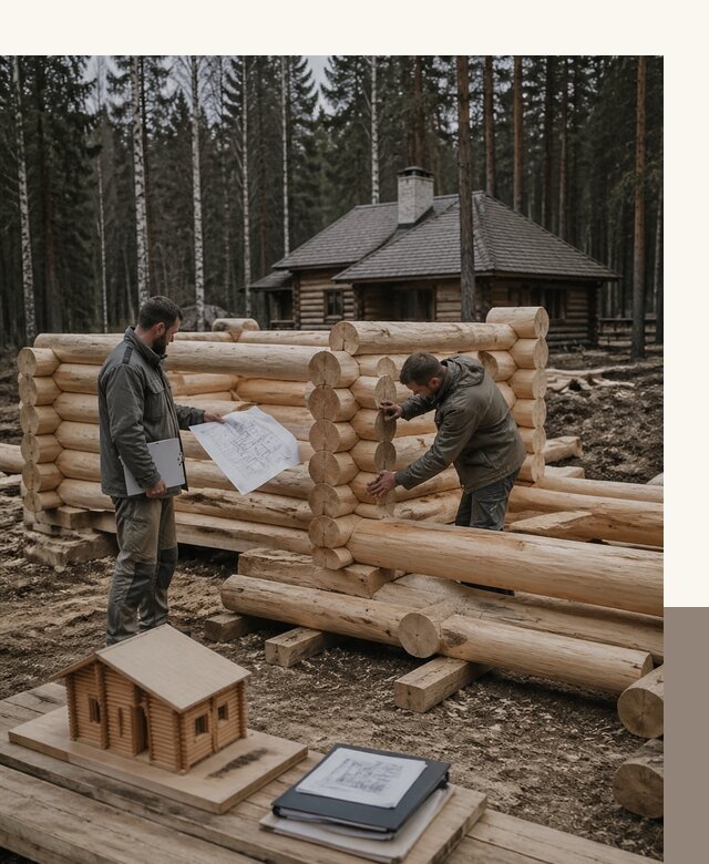Проектирование и строительство домов из бревна в Химках